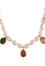 HJANE JEWELS Claire Pearl & Jewel Necklace