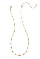 KENDRA SCOTT Haven Pink Crystal Heart Strand Necklace