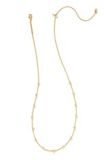 KENDRA SCOTT Haven White Crystal Heart Strand Necklace