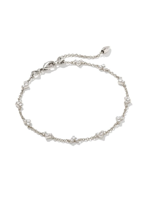 KENDRA SCOTT Haven White Crystal Heart Delicate Bracelet