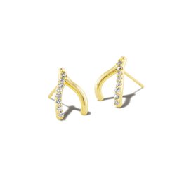 KENDRA SCOTT Wishbone Crystal Stud Earrings