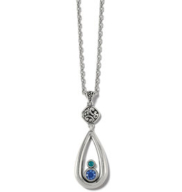 Elora Gems Teardrop Necklace in Sapphire