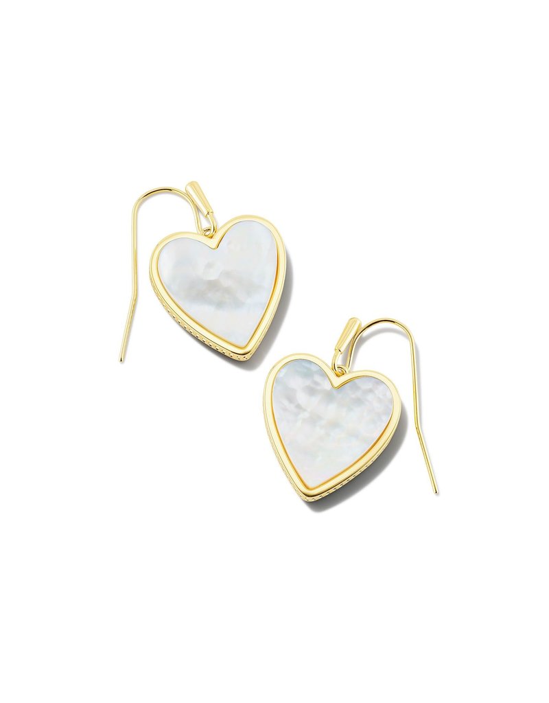 KENDRA SCOTT Heart Drop Earrings in Gold