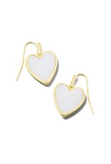 KENDRA SCOTT Heart Drop Earrings in Gold