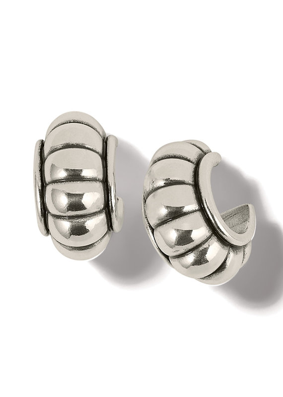 Mystic Moon Scalloped Hoop in Silver