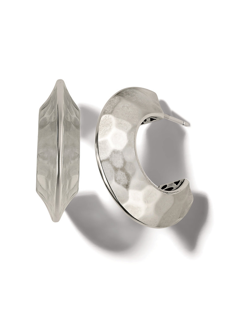 Mystic Moon Hoop in Silver