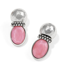 Venus Post Drop Earrings in Pink