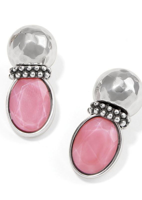 Venus Post Drop Earrings in Pink