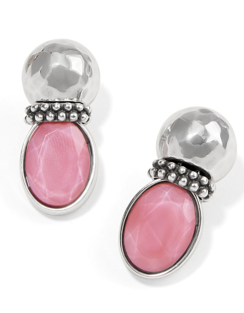 Venus Post Drop Earrings in Pink