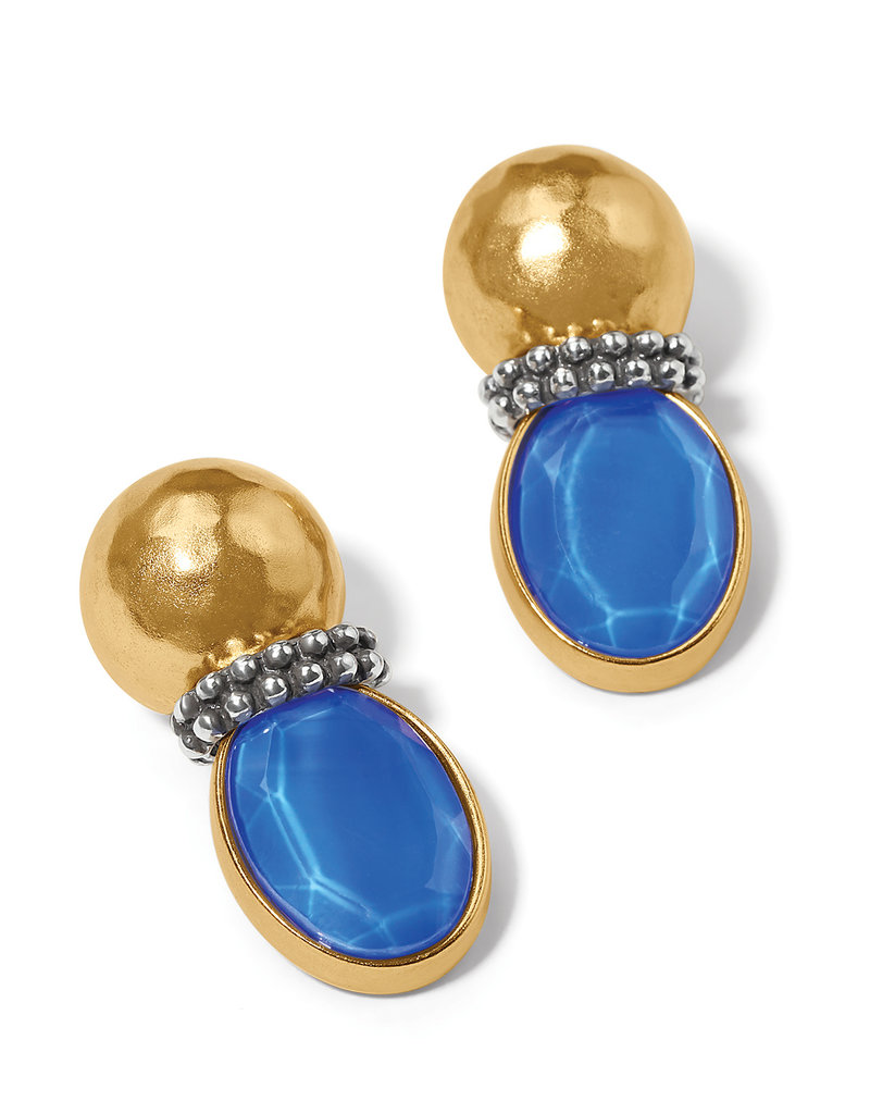 Venus Post Drop Earrings in Blue