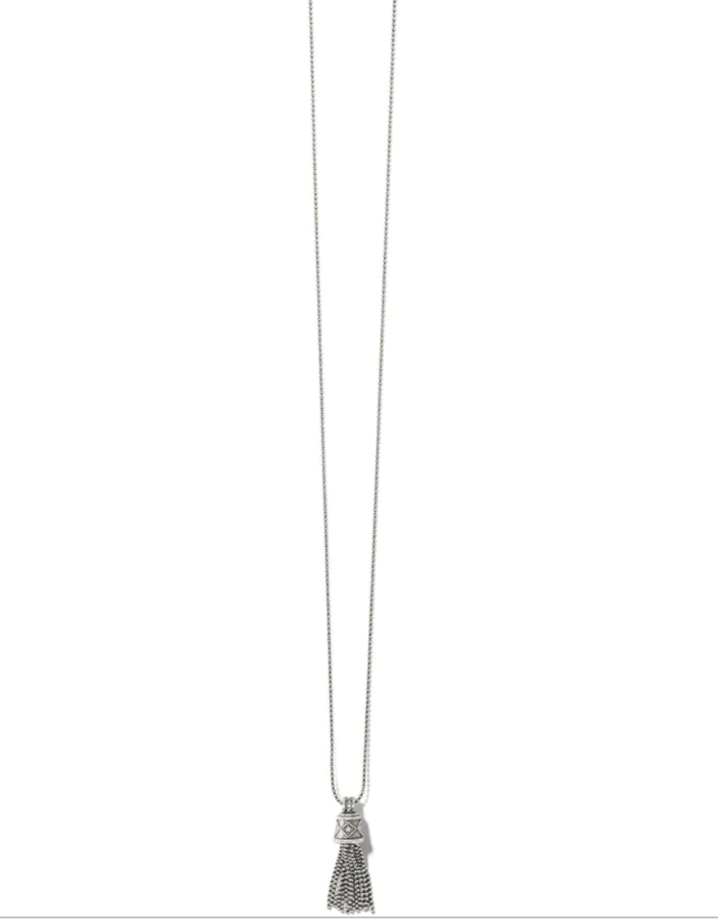 Meridian Zenith Tassel Necklace in Silver