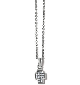 Meridian Zenith Cross Necklace in Silver