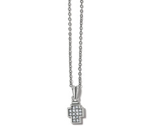 Meridian Zenith Cross Necklace in Silver - j.hoffman's