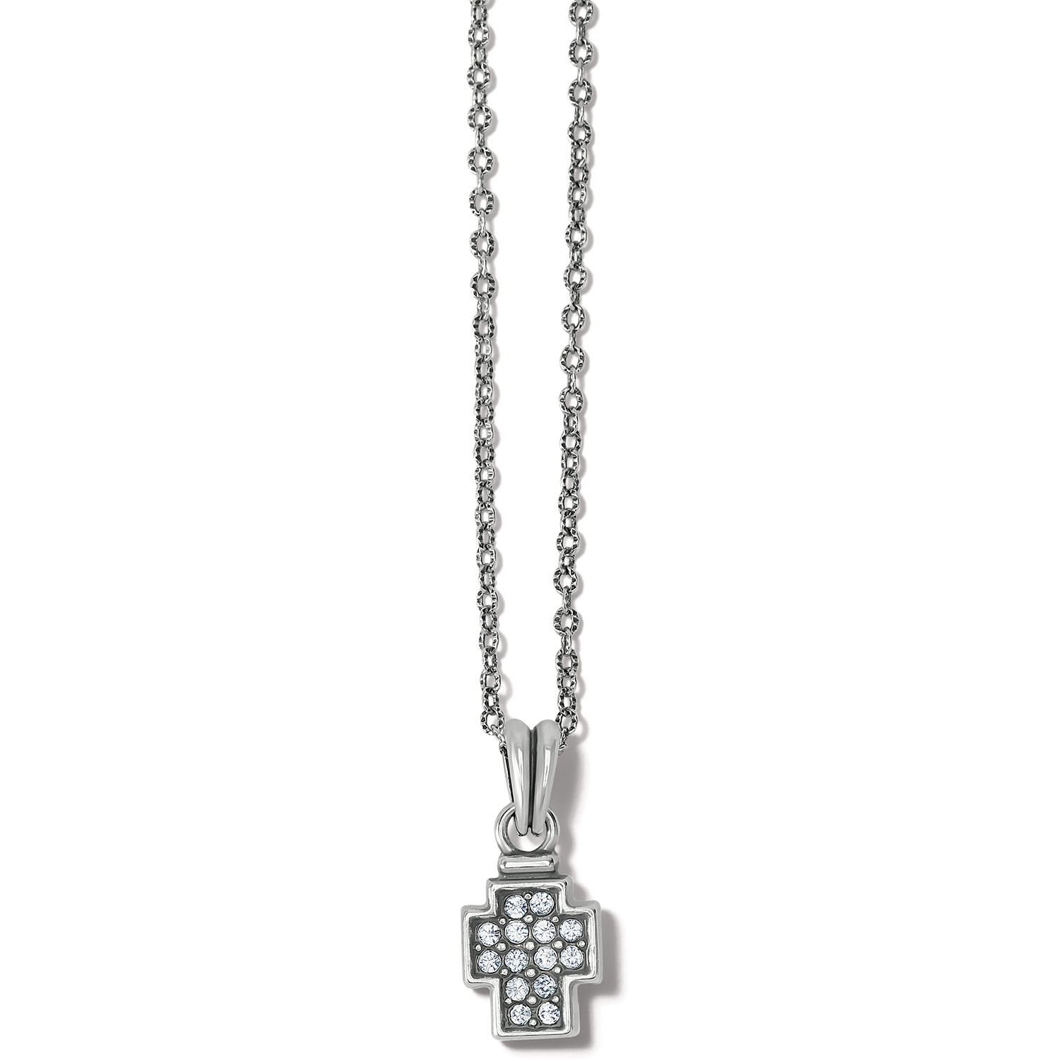 Meridian Zenith Cross Necklace in Silver - j.hoffman's