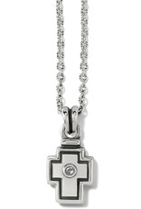 Meridian Zenith Cross Necklace in Silver