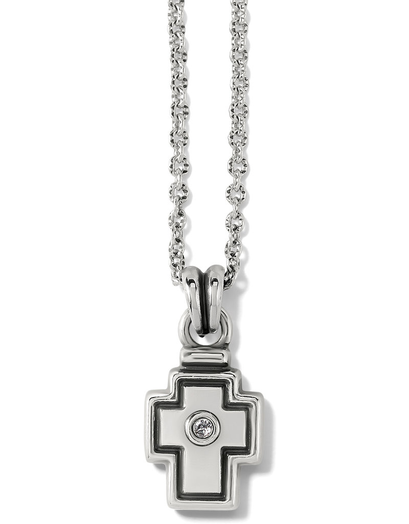Meridian Zenith Cross Necklace in Silver