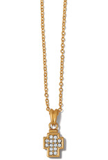 Meridian Zenith Cross Necklace in Gold