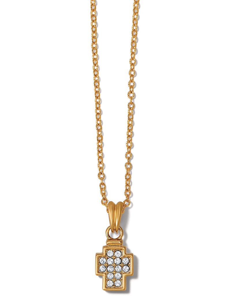 Meridian Zenith Cross Necklace in Gold