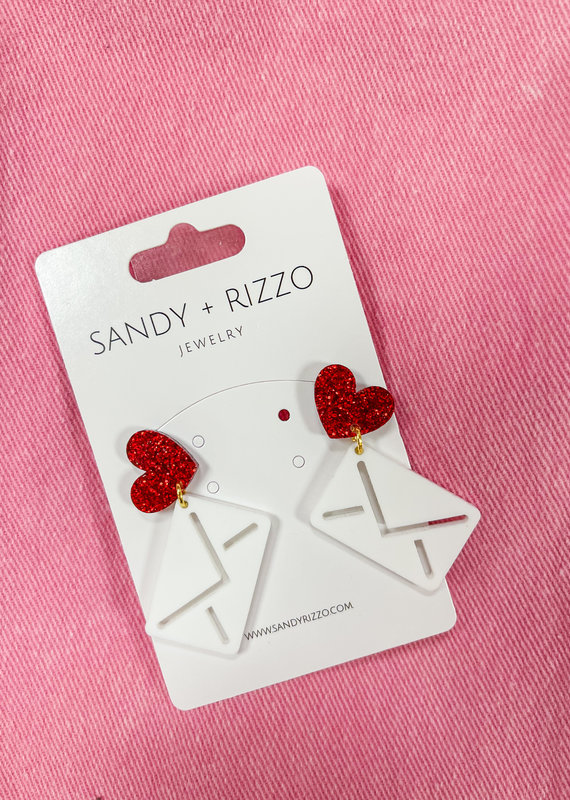 SANDY + RIZZO Love Note Earrings