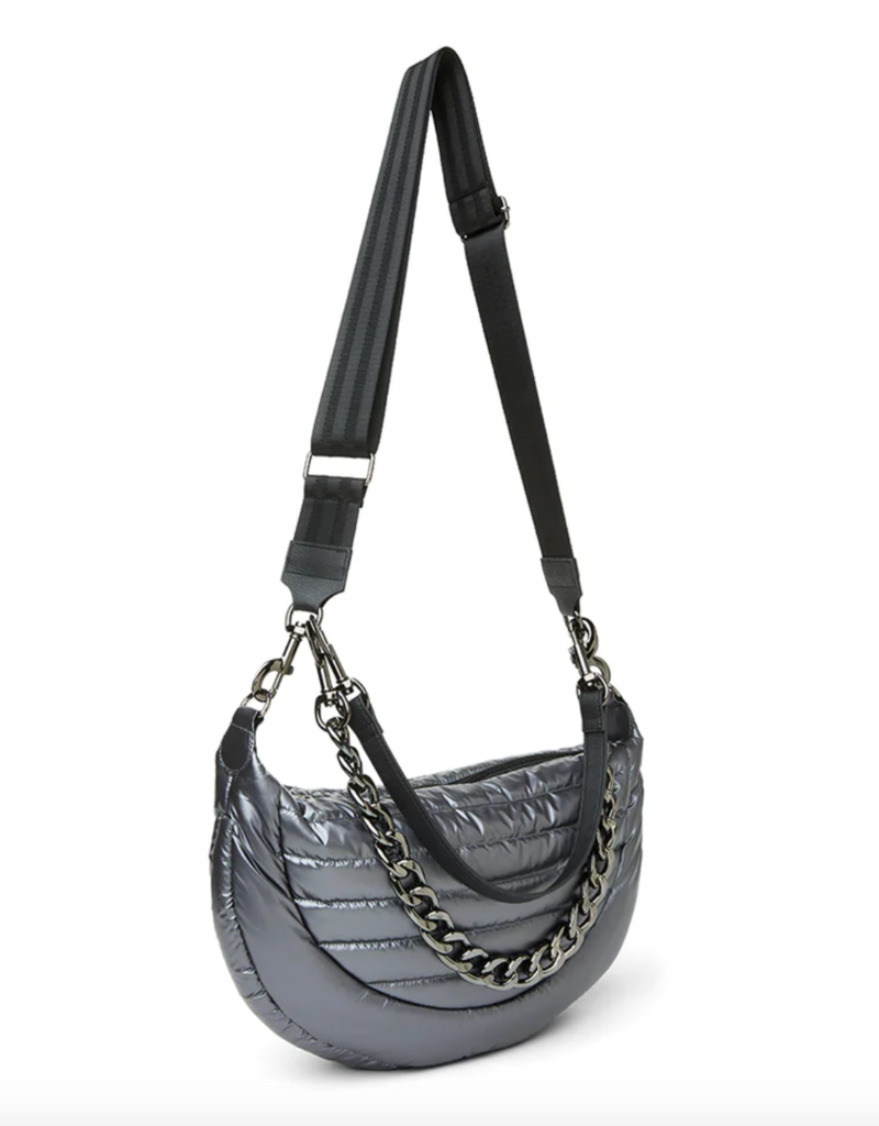 Elton Hobo Crossbody in Pearl Grey