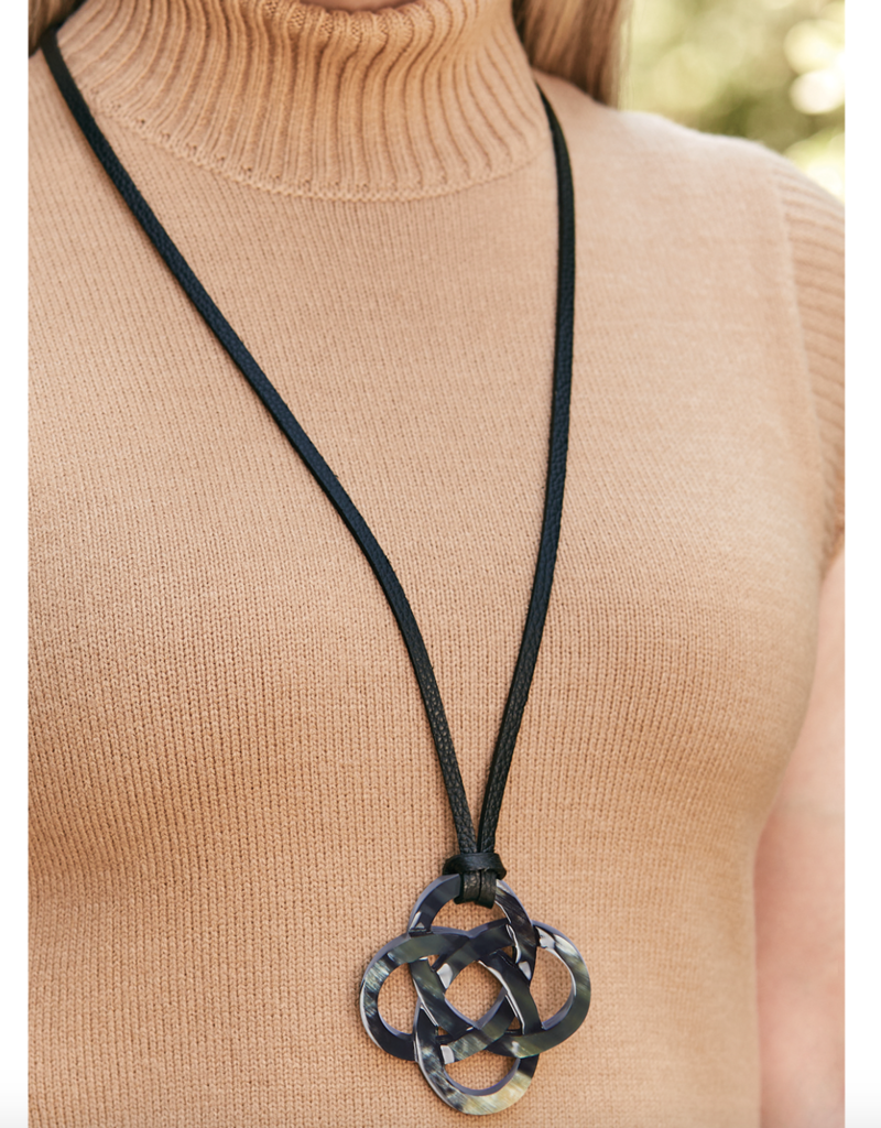 Interlok Black Horn Necklace