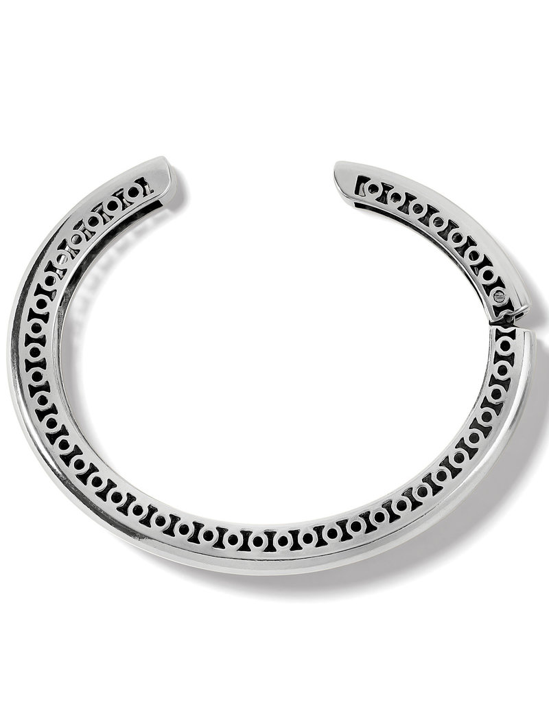 Inner Circle Double Hinge Bangle in Silver
