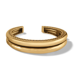 Inner Circle Double Hinge Bangle in Gold