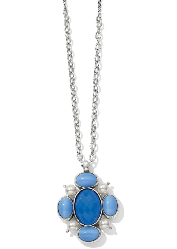 Blue Moon Pendant Long Necklace