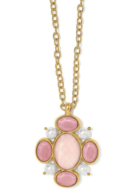 Pink Moon Pendant Long Necklace