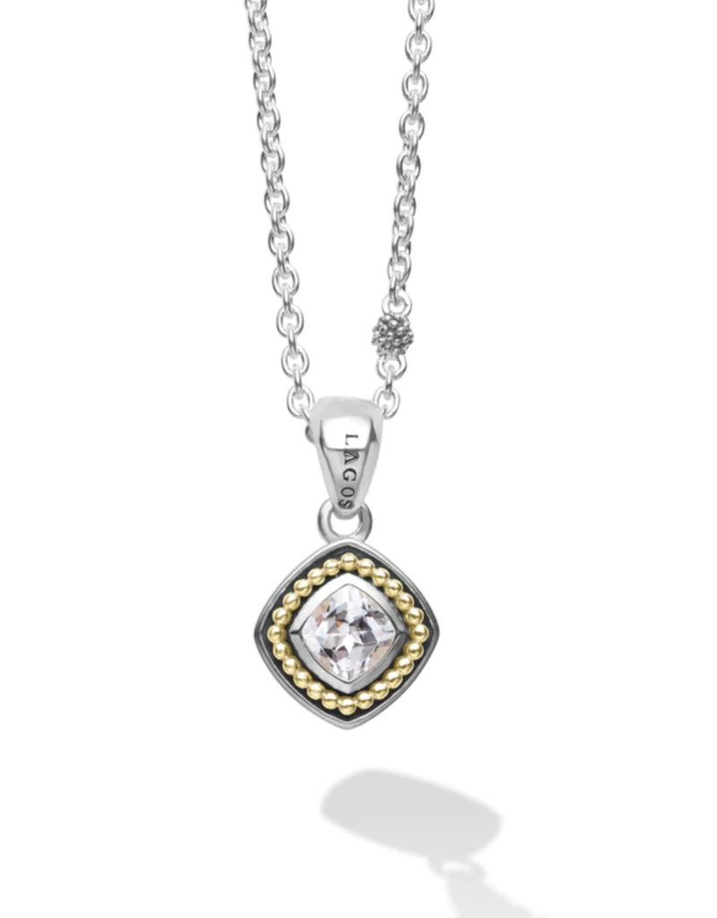 LAGOS Color Caviar White Topaz Pendant Necklace