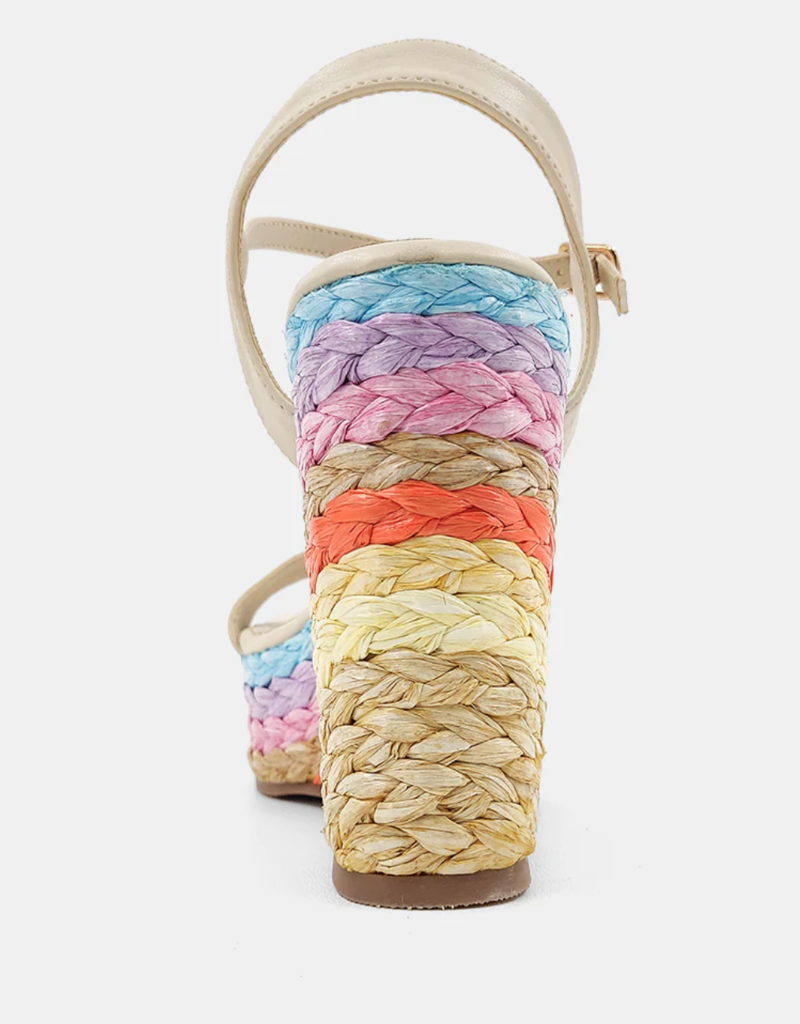 J.HOFFMAN'S Jacinta Wedge Sandal in Gold