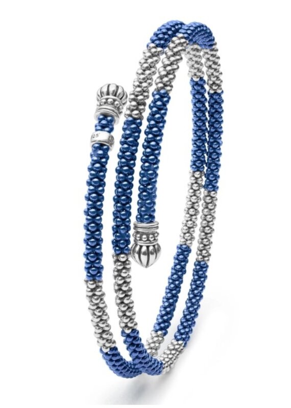 LAGOS Ultramarine Ceramic Beaded Wrap Bracelet