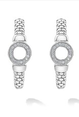 LAGOS Caviar Spark Diamond Circle Half Hoop Earrings