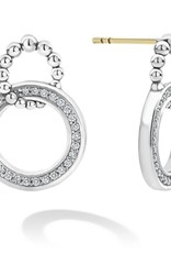 LAGOS Caviar Spark Diamond Double Circle Diamond Caviar Earrings