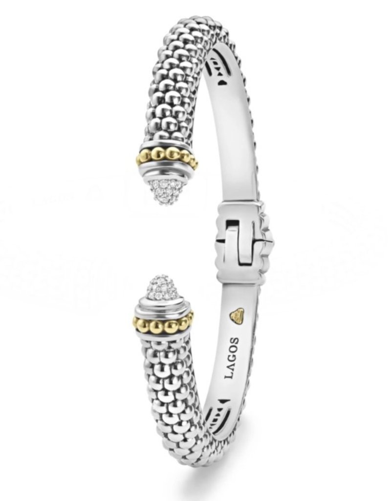 LAGOS Caviar Lux Diamond 8mm Cuff Bracelet