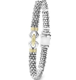 LAGOS Derby 6mm Two Tone Caviar Buckle Bracelet