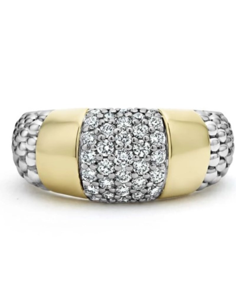 LAGOS High Bar Diamond Gold Station Diamond Ring