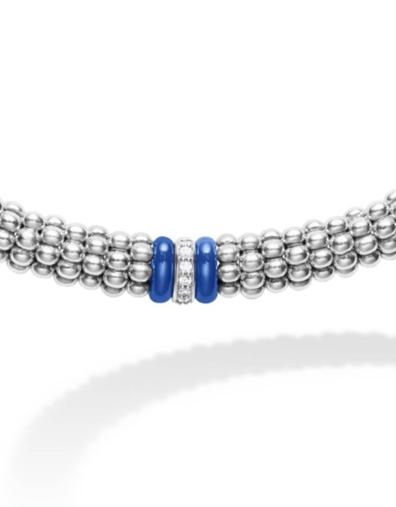 LAGOS Ultramarine Caviar Single Station Diamond Caviar Necklace