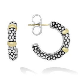 LAGOS Signature Caviar Gold Station Caviar Huggie Earrings