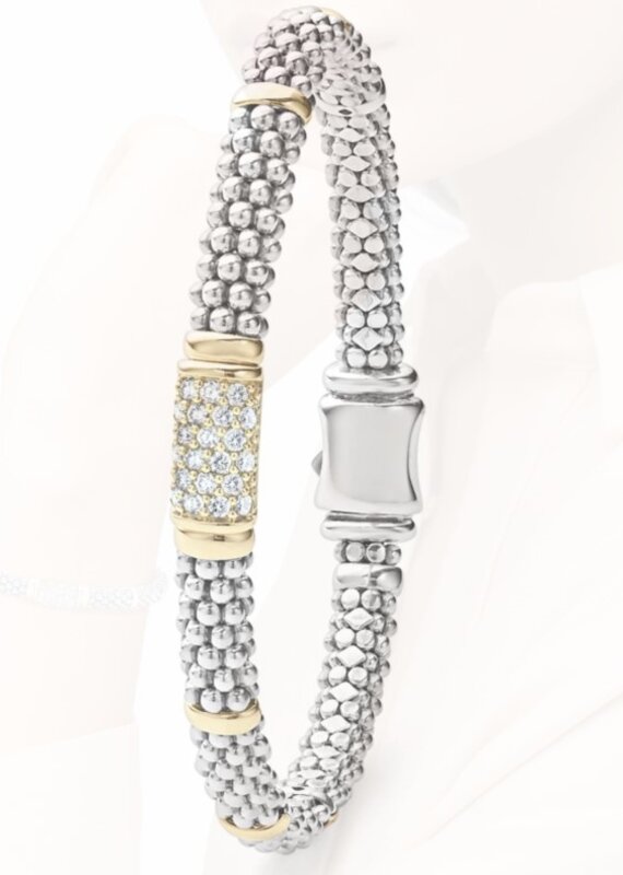 LAGOS Signature Caviar Diamond 6mm Diamond Caviar Bracelet