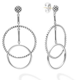LAGOS Signature Caviar Double Circle Drop Earrings