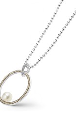 LAGOS Luna Pearl Circle Pearl Statement Necklace