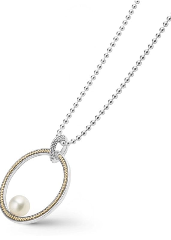 LAGOS Luna Pearl Circle Pearl Statement Necklace