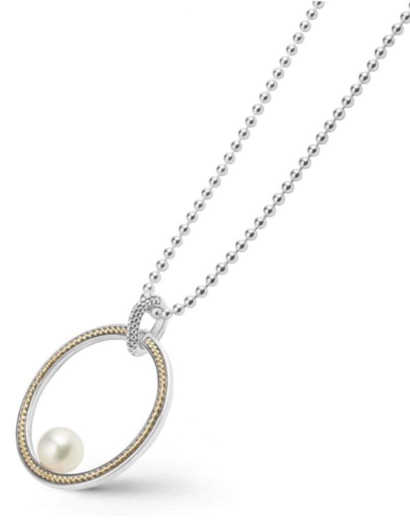 LAGOS Luna Pearl Circle Pearl Statement Necklace