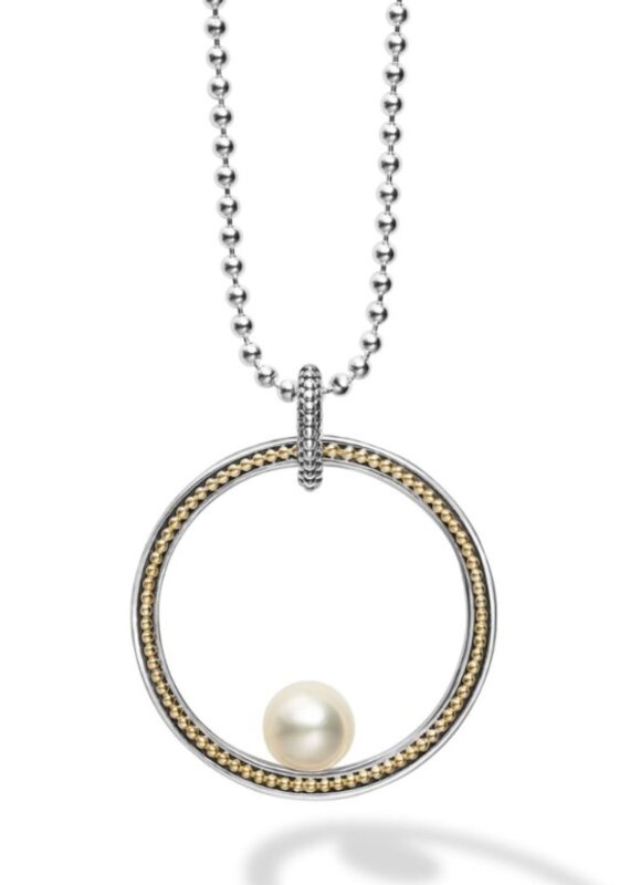 LAGOS Luna Pearl Circle Pearl Statement Necklace