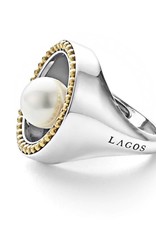 LAGOS Luna Pearl Circle Pearl Statement Ring