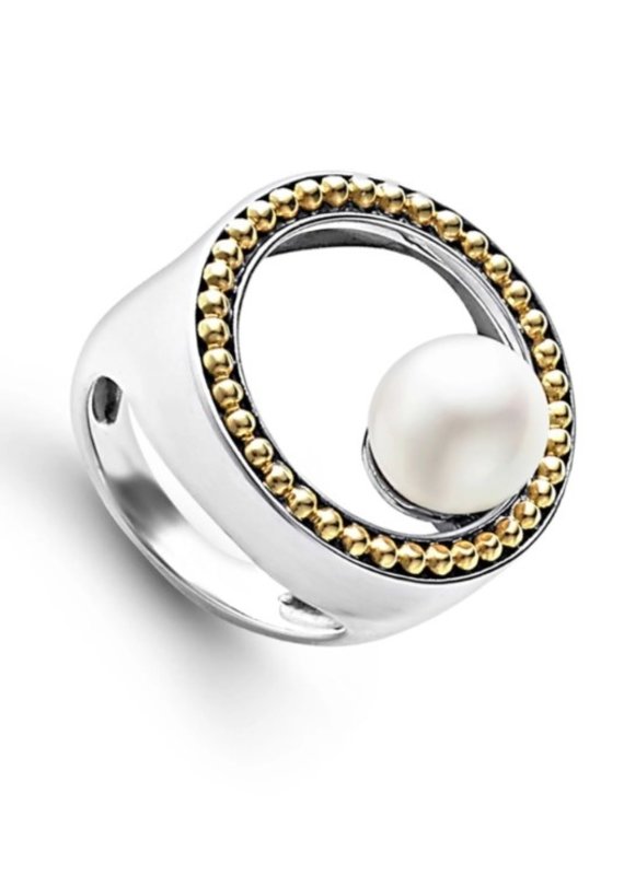 LAGOS Luna Pearl Circle Pearl Statement Ring