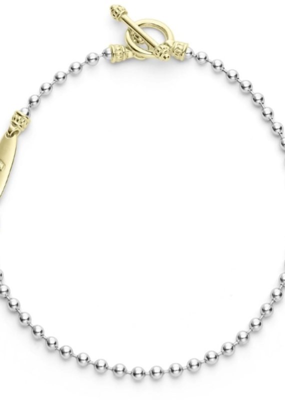 LAGOS Signature Caviar Two Tone Beaded Toggle Bracelet