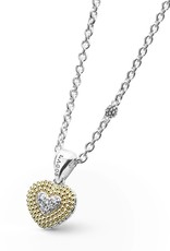 LAGOS Caviar Lux Diamond Heart Necklace