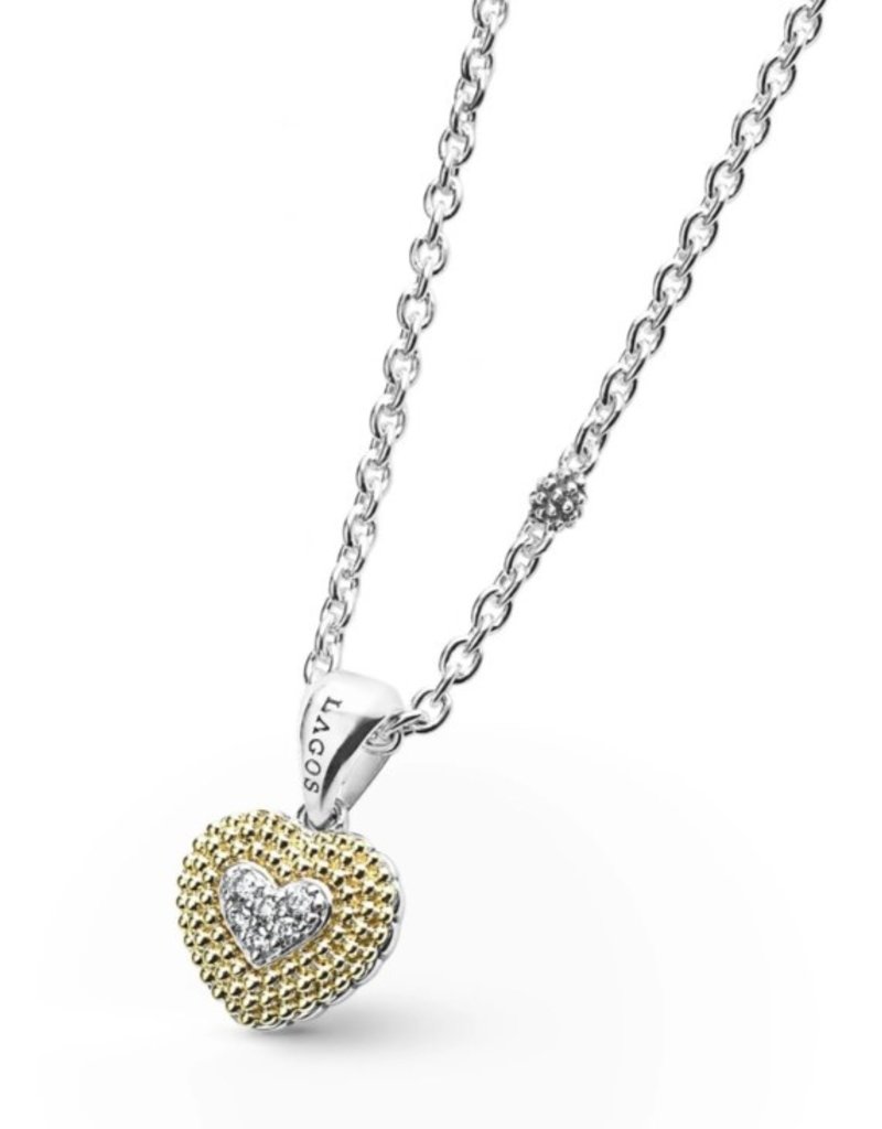 LAGOS Caviar Lux Diamond Heart Necklace